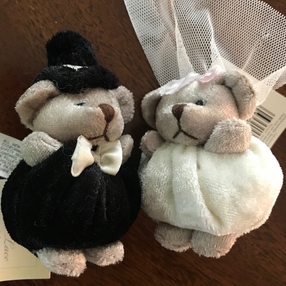 RUSS bride & groom gift toppers RARE